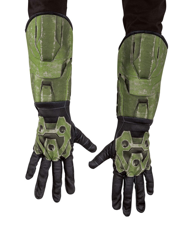 Disguise Halo Infinite Master Chief Gauntlets, Kids Costume Accessories, Child Size Video Game Inspired Cloth Gloves with Attached Gauntlet